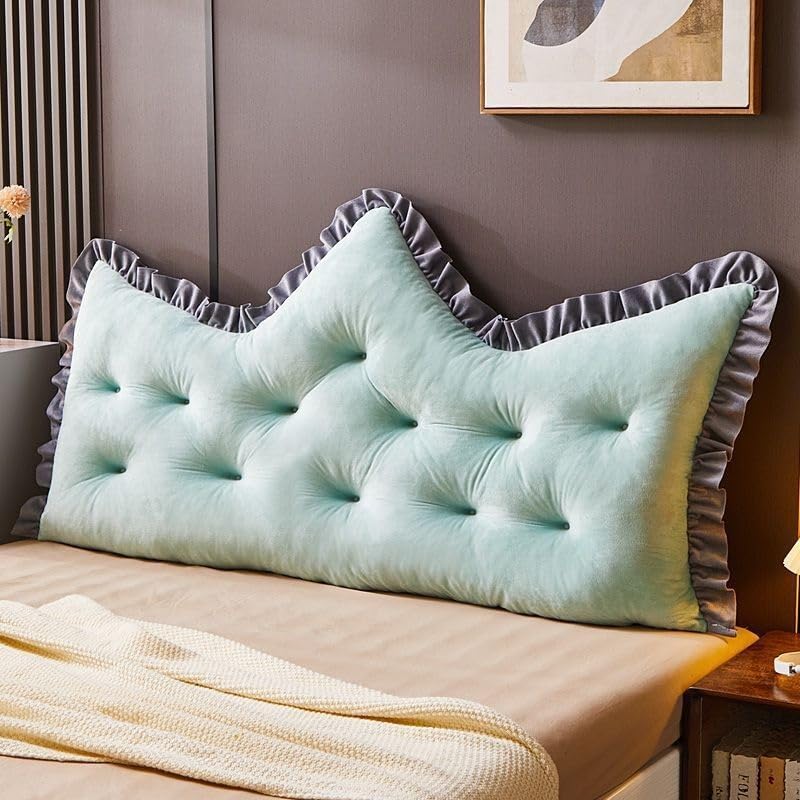 Plush Crown Shape Headboard Pillow Wedge for Bed