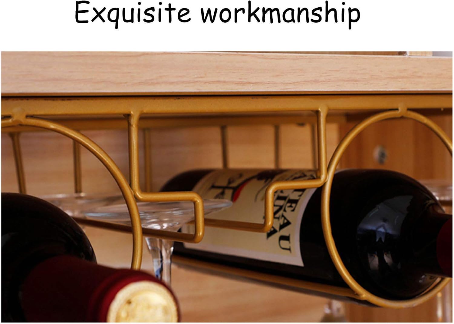 Premium Wall-Mounted Wine Racks with Rose Gold Finish