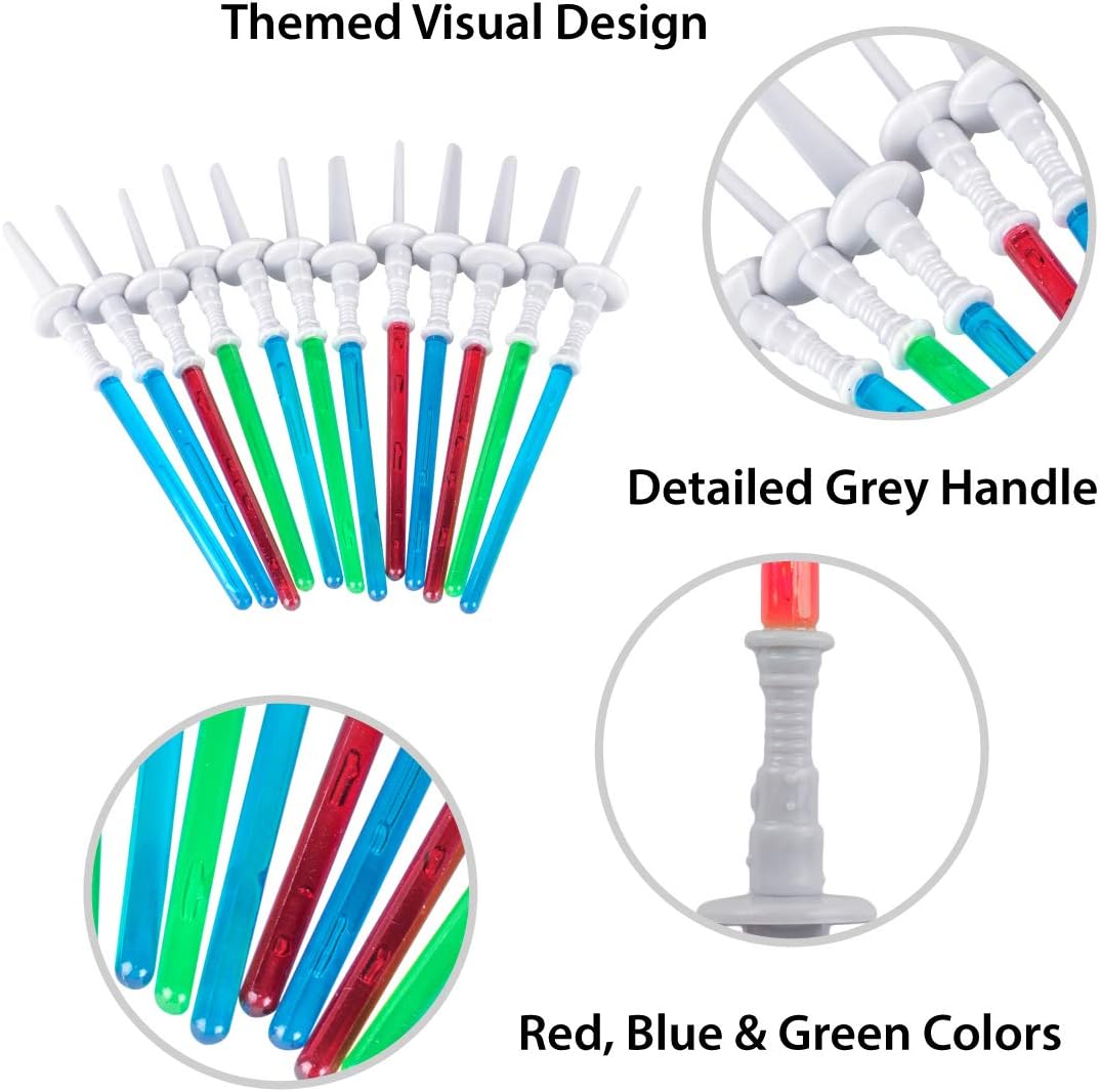 Super Z Outlet Light Sabre Cupcake Toppers Set of 24