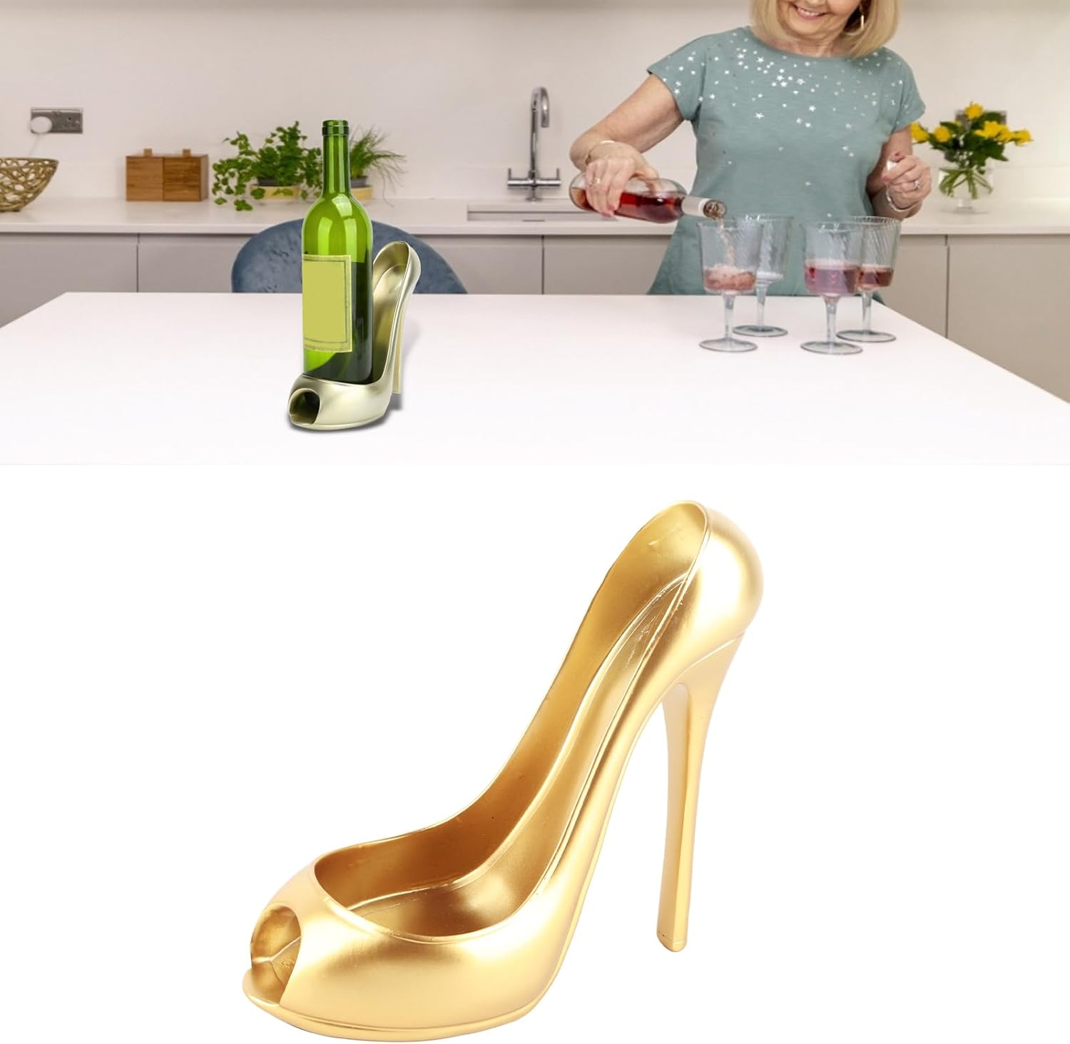 High-Heeled Wine Storage Rack for Home Decoration