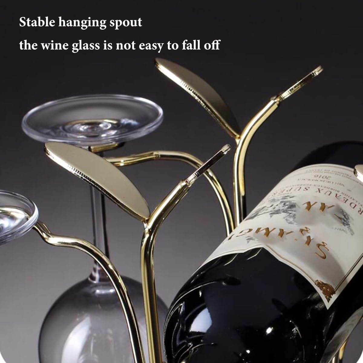 GIZNXBA Metal Wine Rack 6-Bottle Display Stand