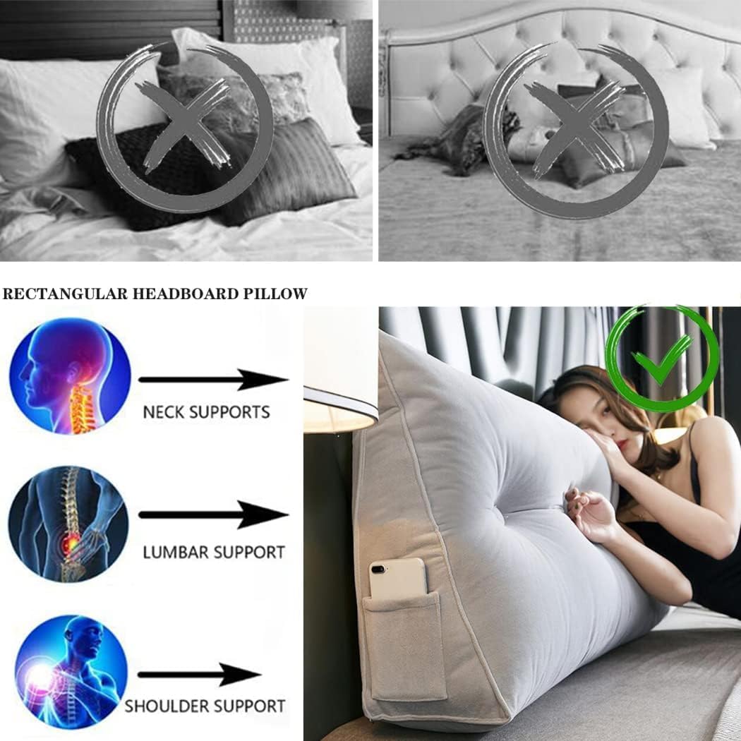 COZMAX Velvet Reading Wedge Pillow with Back Support
