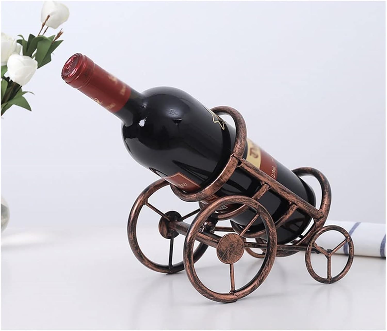 GTEFSWS Freestanding Wine Rack with Thickened Iron Frame