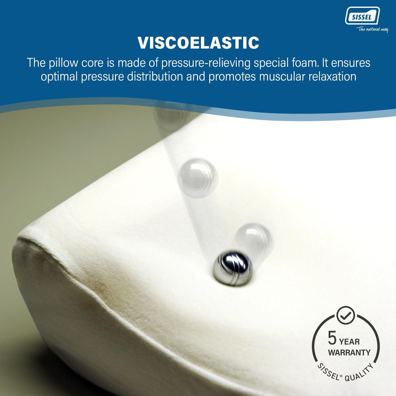 SISSEL Soft Plus Orthopedic Neck Pillow with 5-Year Warranty