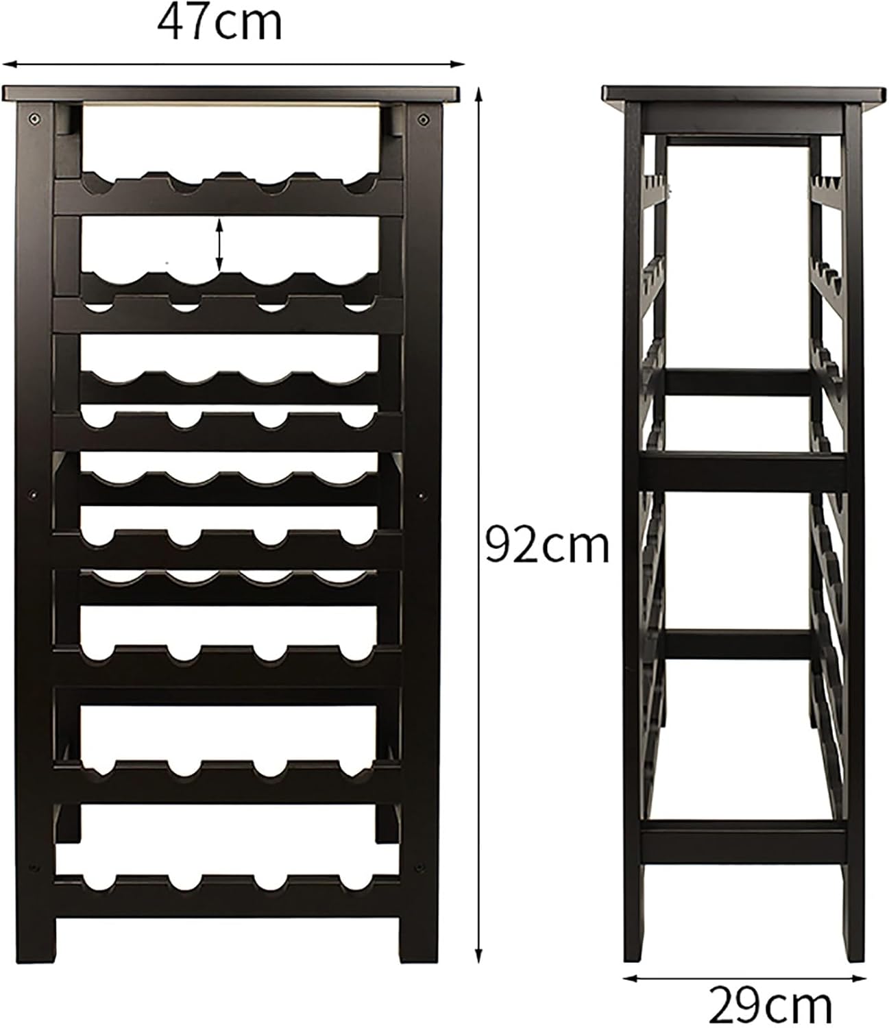 ASQUAR 7 Layer Wine Rack 28 Bottles Freestanding Storage Shelf