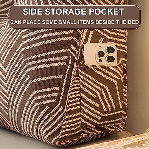 COZMAX Wedge Headboard Pillow Queen Size Brown