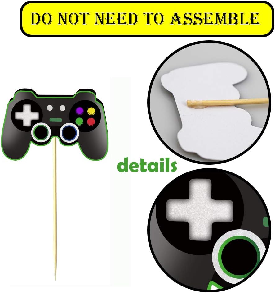 Mity Rain Video Game Controller Cupcake Toppers 24pcs
