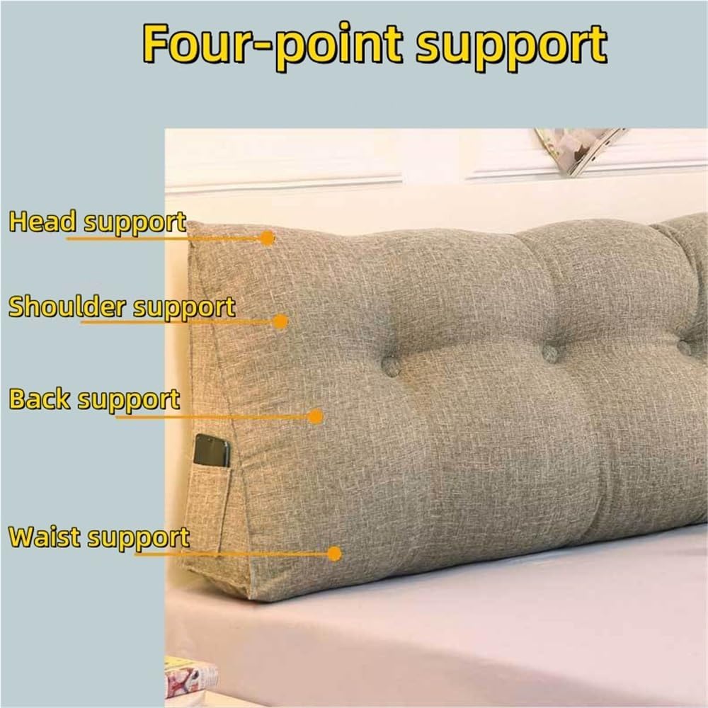 Fashion Headboard Pillow Wedge with Metal Zipper