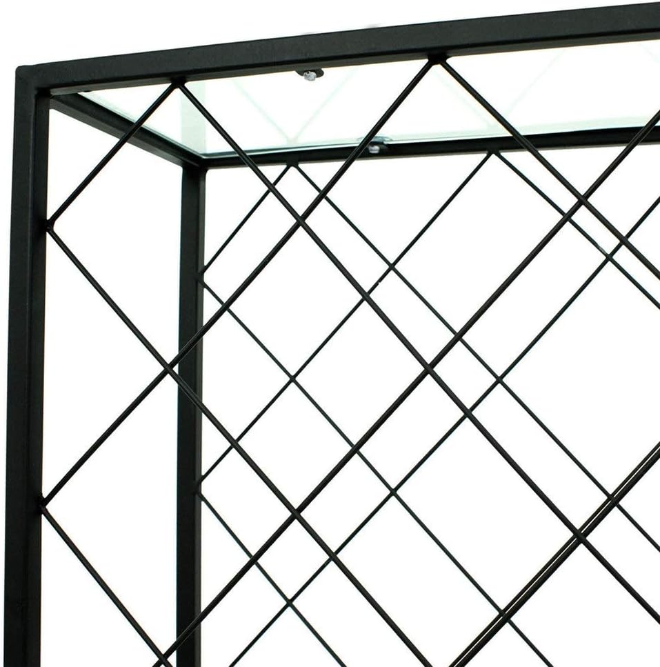 MaGiLL 32-Bottle Freestanding Wine Rack with Glass Top