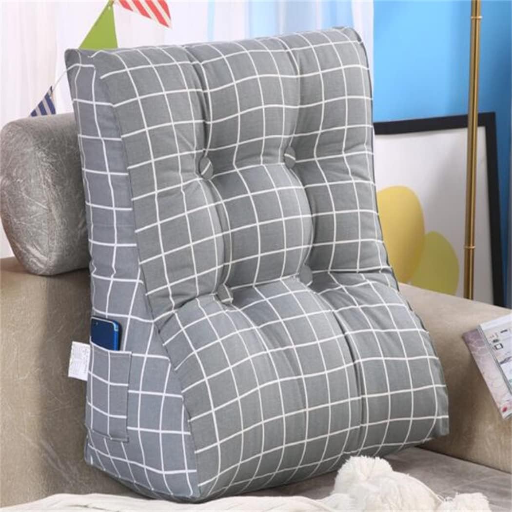 ZZYK Triangular Bedrest Support Pillow for Sofa Bed and Office Chair