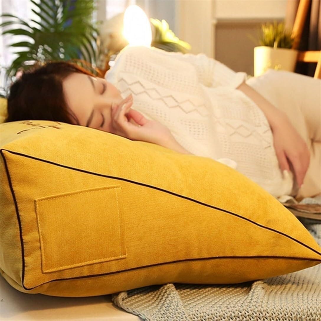 COZMAX Triangular Bed Head Pillow with Removable Cover