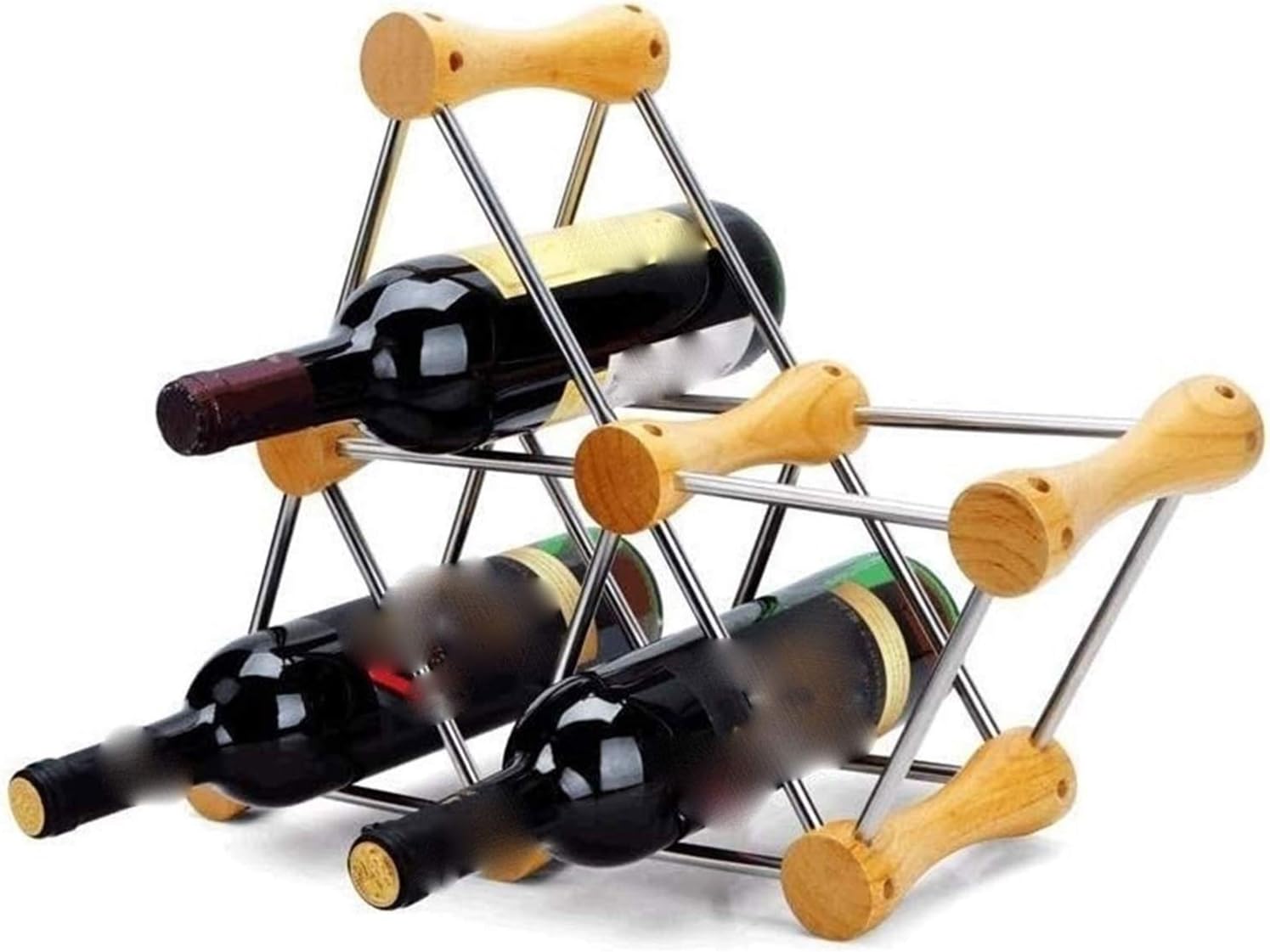 Stainless Steel Wine Rack for Bar Cart Decor