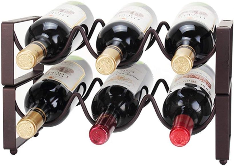 NERDOH 2 Tier Iron Wine Rack with Storage Stand 1