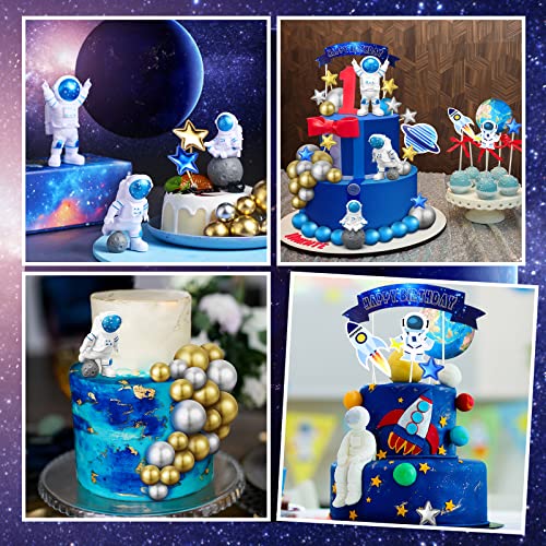 Epakh 24 Pcs Space Cake Toppers for Birthday Parties