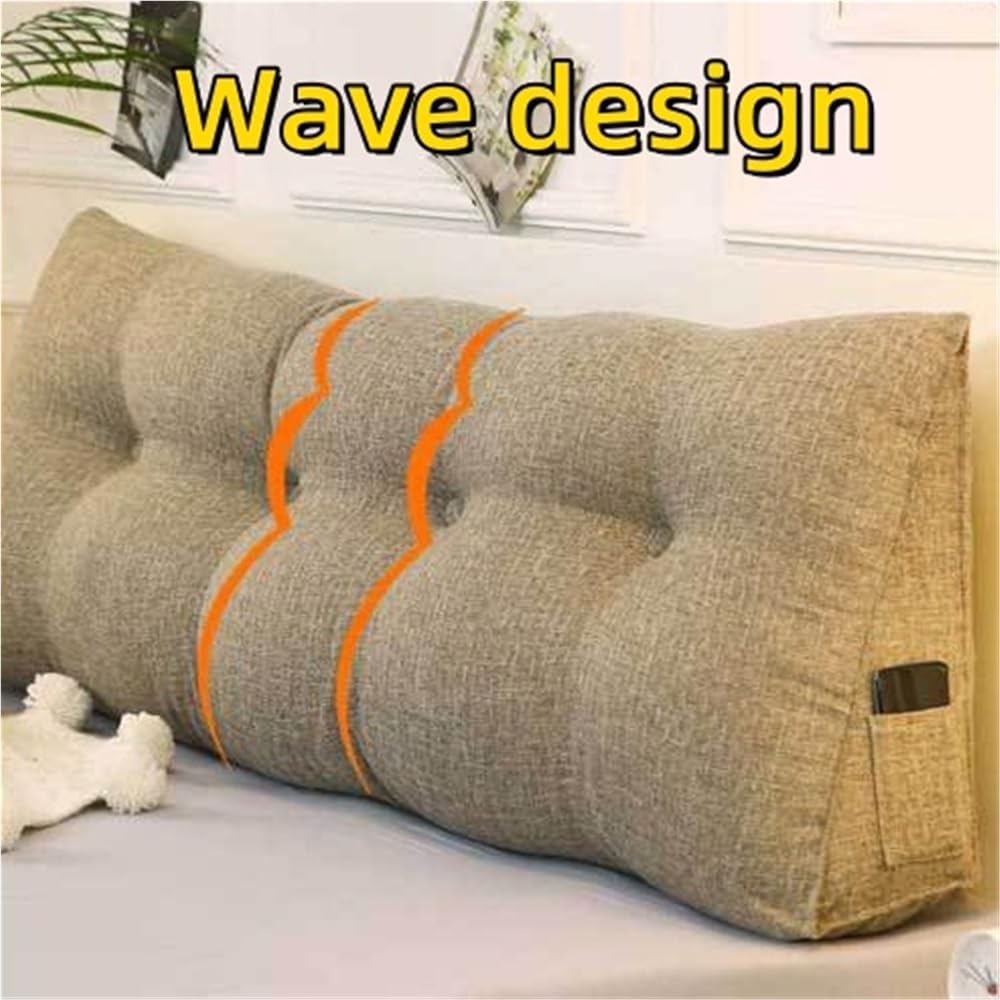 Fashion Headboard Pillow Wedge with Metal Zipper