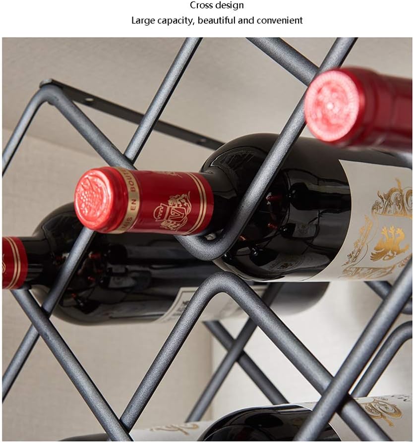 DYPA-AF12 Simple Black Metal Wine Rack