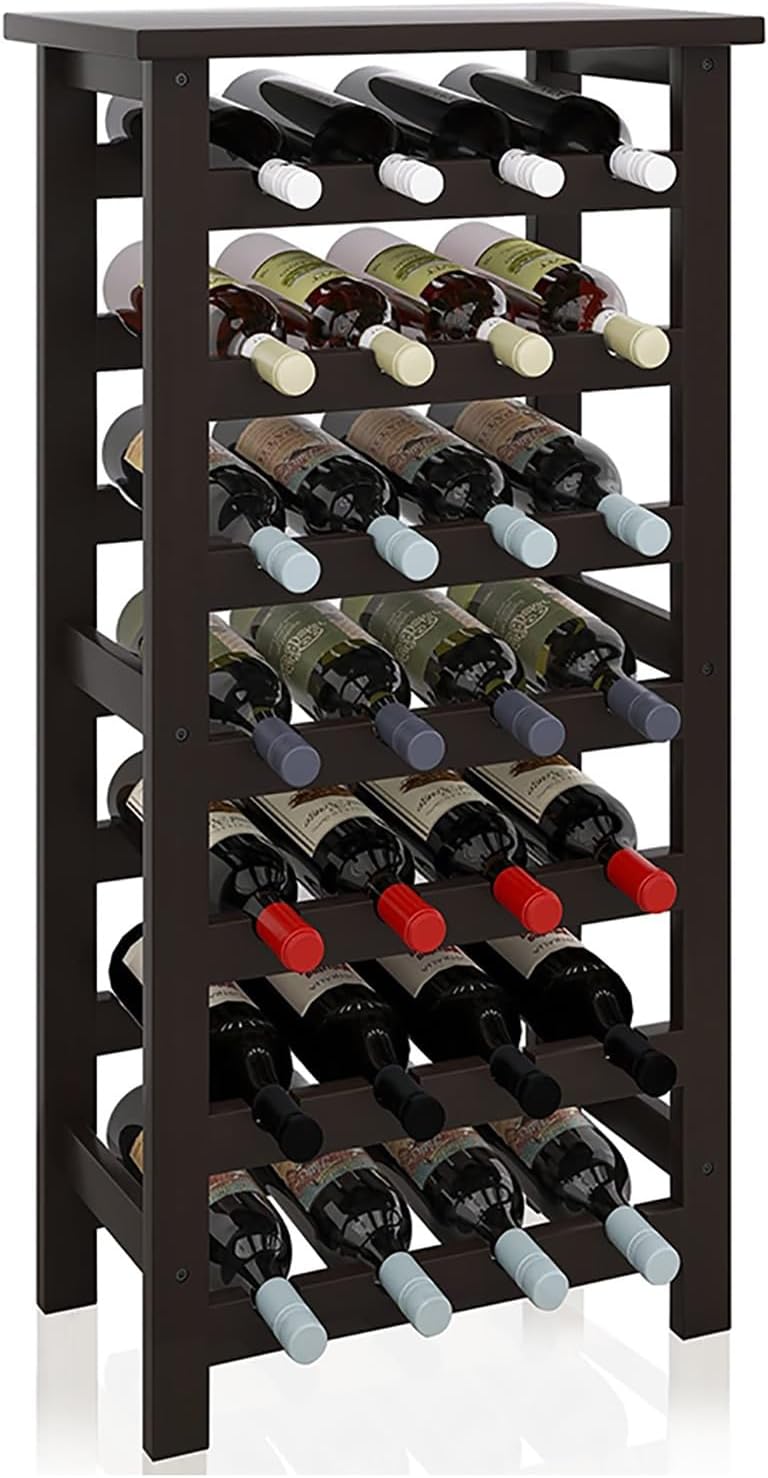 ASQUAR 7 Layer Wine Rack 28 Bottles Freestanding Storage Shelf