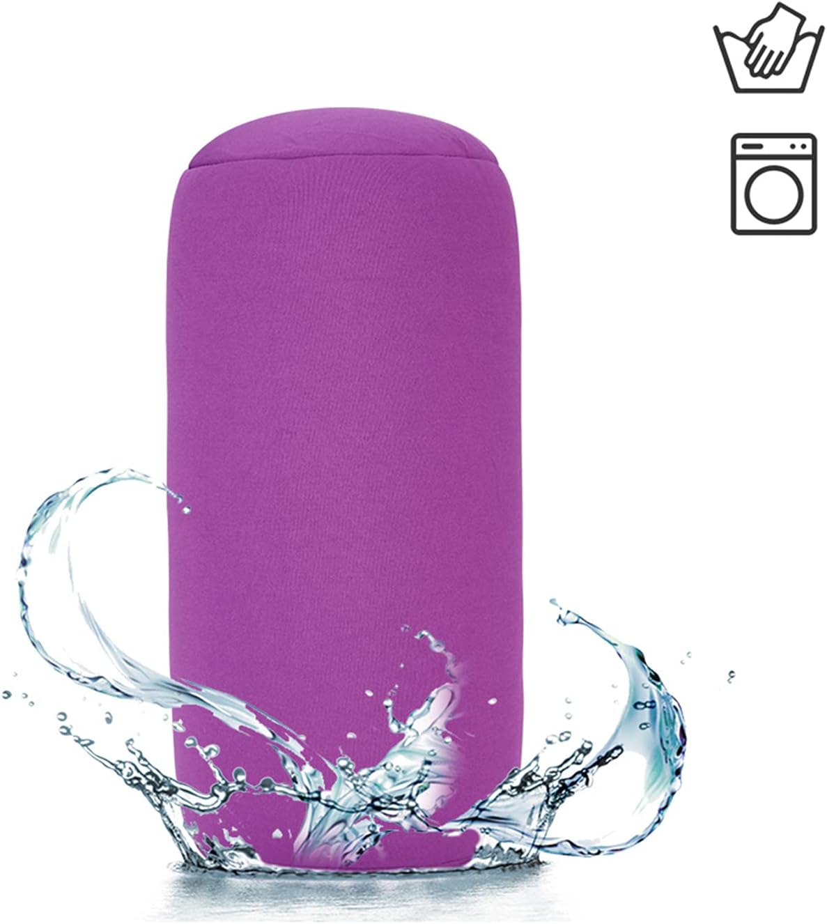 Oceanside Portable Neck Pillow with Microbead Support Purple