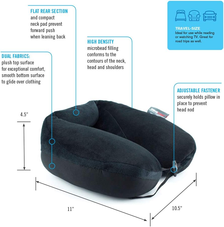 ObusForme Travel Neck Pillow with Microbead Support