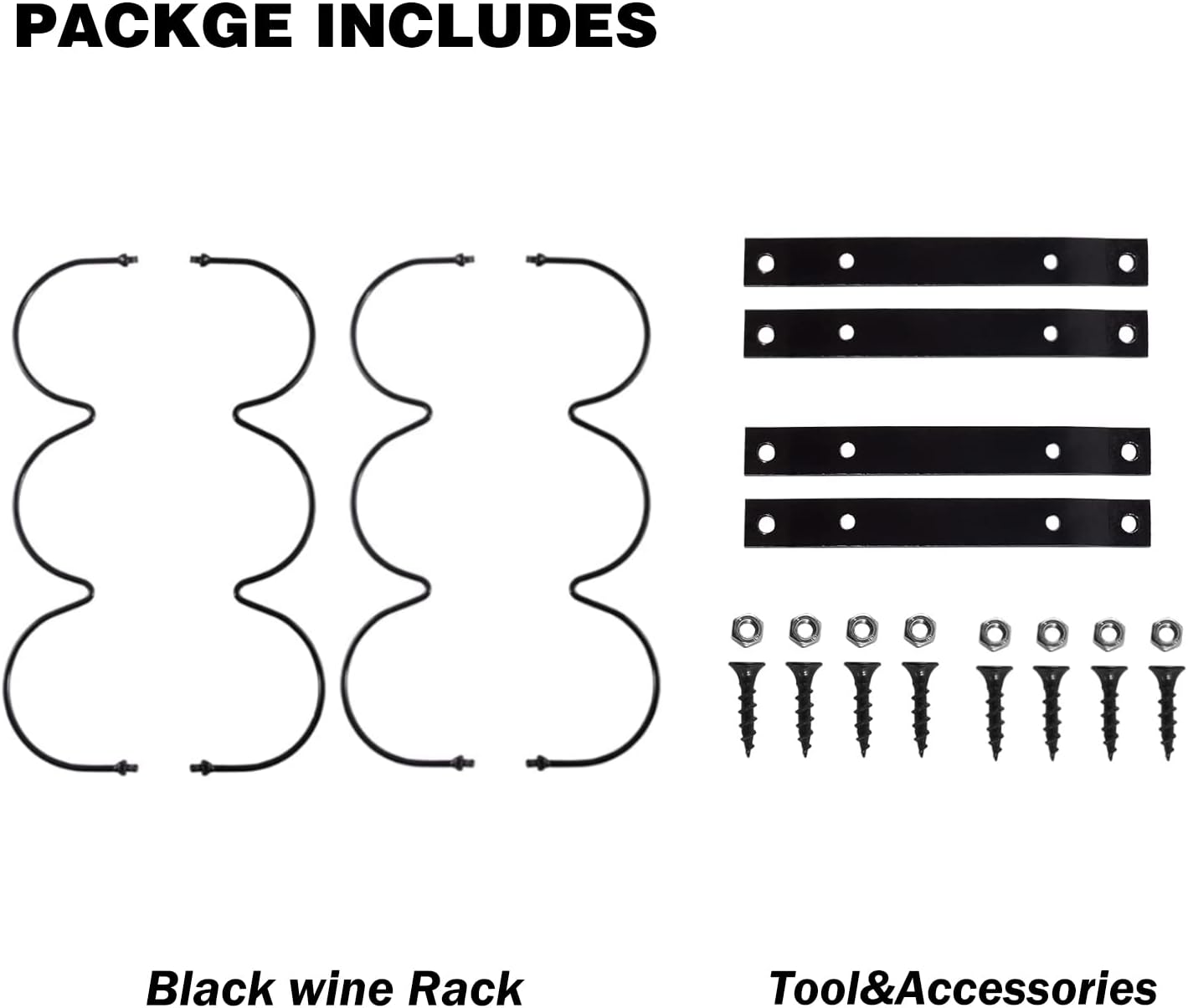 MATILODI Wall-Mounted Wine Rack 2 Pack