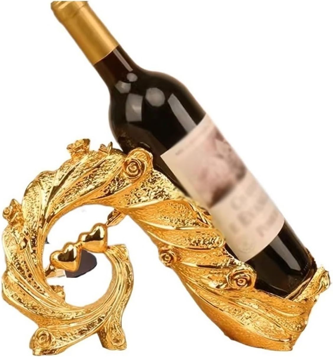 SONGCHAO Gold Peacock Wine Bottle Holder