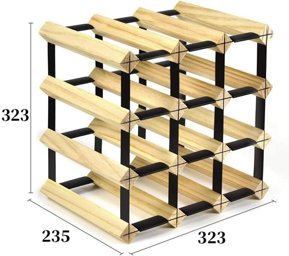 NOBIFT Wooden Wine Rack 4-20 Bottles Freestanding
