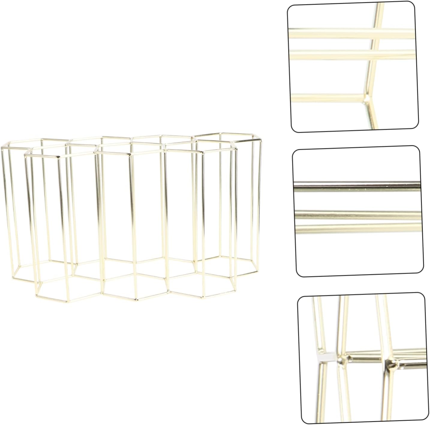 Mikinona Double Layer Freestanding Wine Rack with Gold Finish