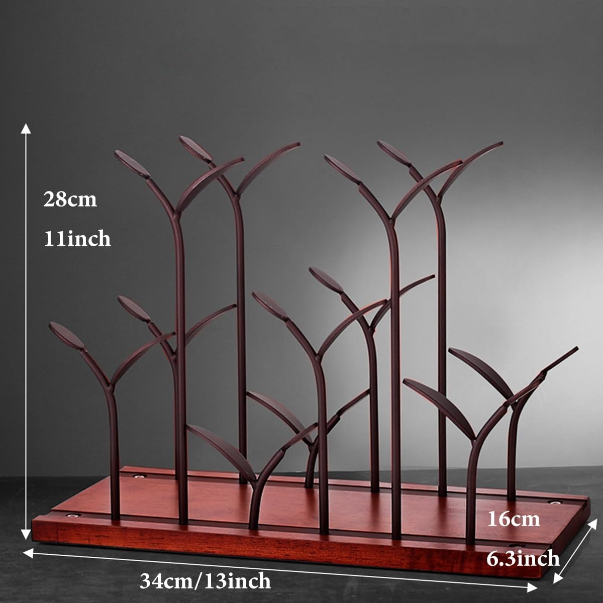 GIZNXBA Metal Wine Rack 6-Bottle Display Stand