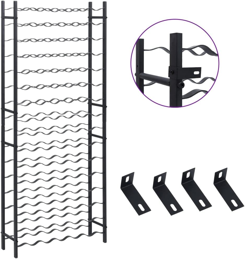 vidaXL Iron Wine Rack 96 Bottle Capacity