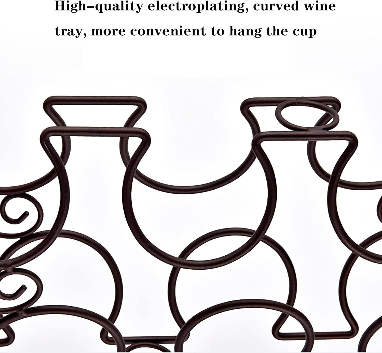 QHCS 6 Bottle Freestanding Wine Rack Wooden