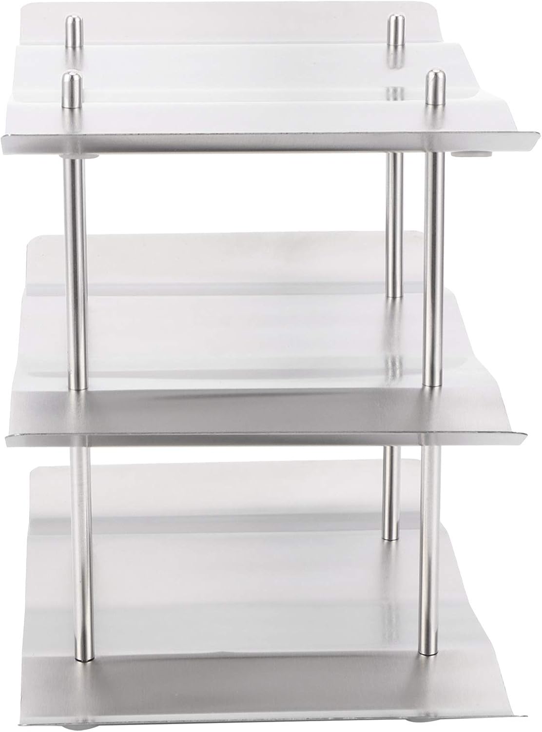 TeamSky 3-Tier Stainless Steel Wine Rack for Kitchen Bar Wine Cellar