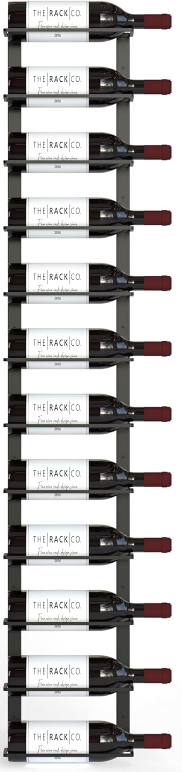 TheRackCo Wall Series - 12 Bottle Wine Rack with Opener