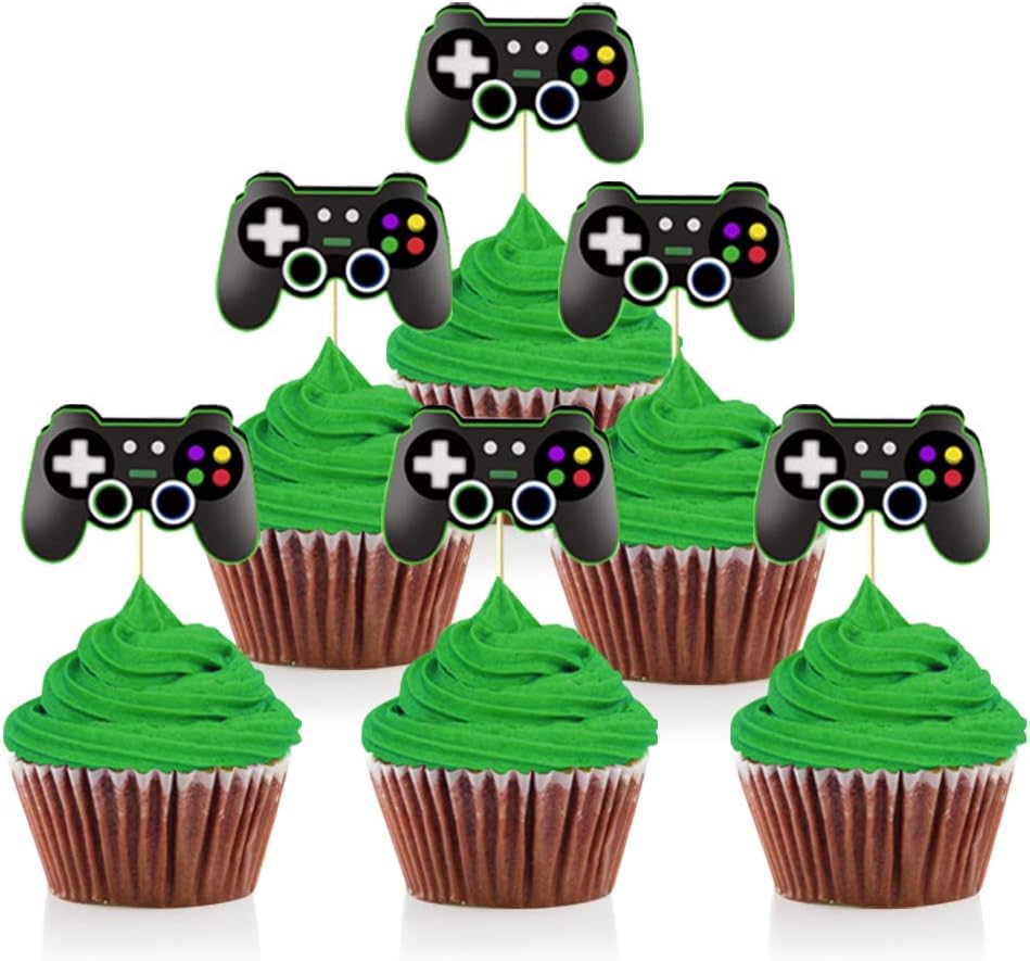 Mity Rain Video Game Controller Cupcake Toppers 24pcs
