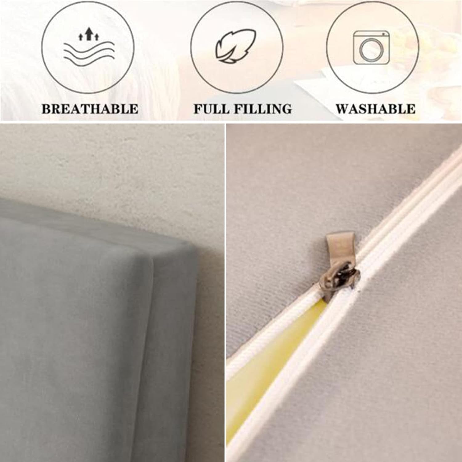 ZZYK Headboard Backrest Pillow for Beds Without Headboard