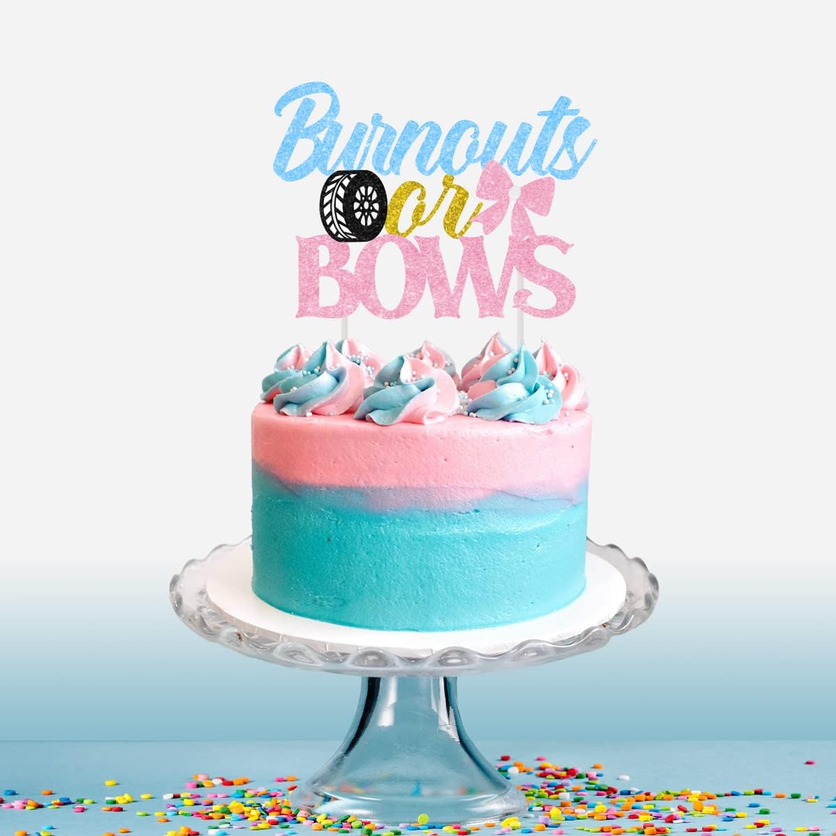Balterever Gender Reveal Decorations Blue Pink Bunting Banner Kit