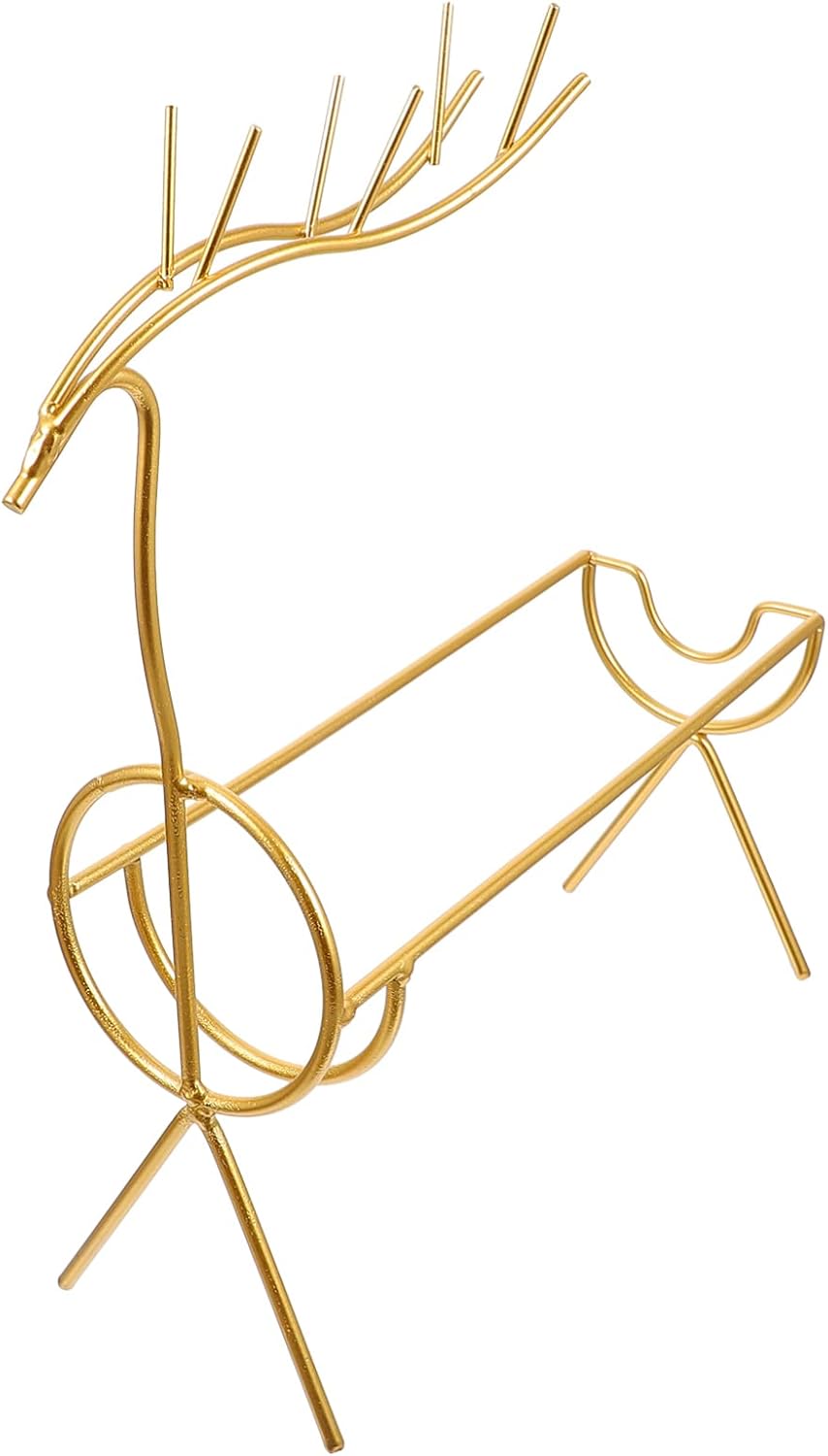 LIOOBO Xmas Wine Holder Wrought Iron Elk Rack