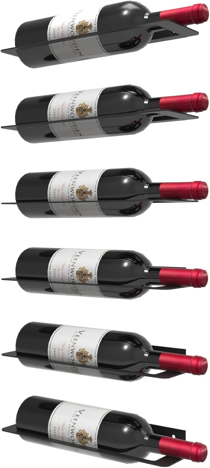 XMANTSEA Wall-Mounted Wine Rack Set of 6