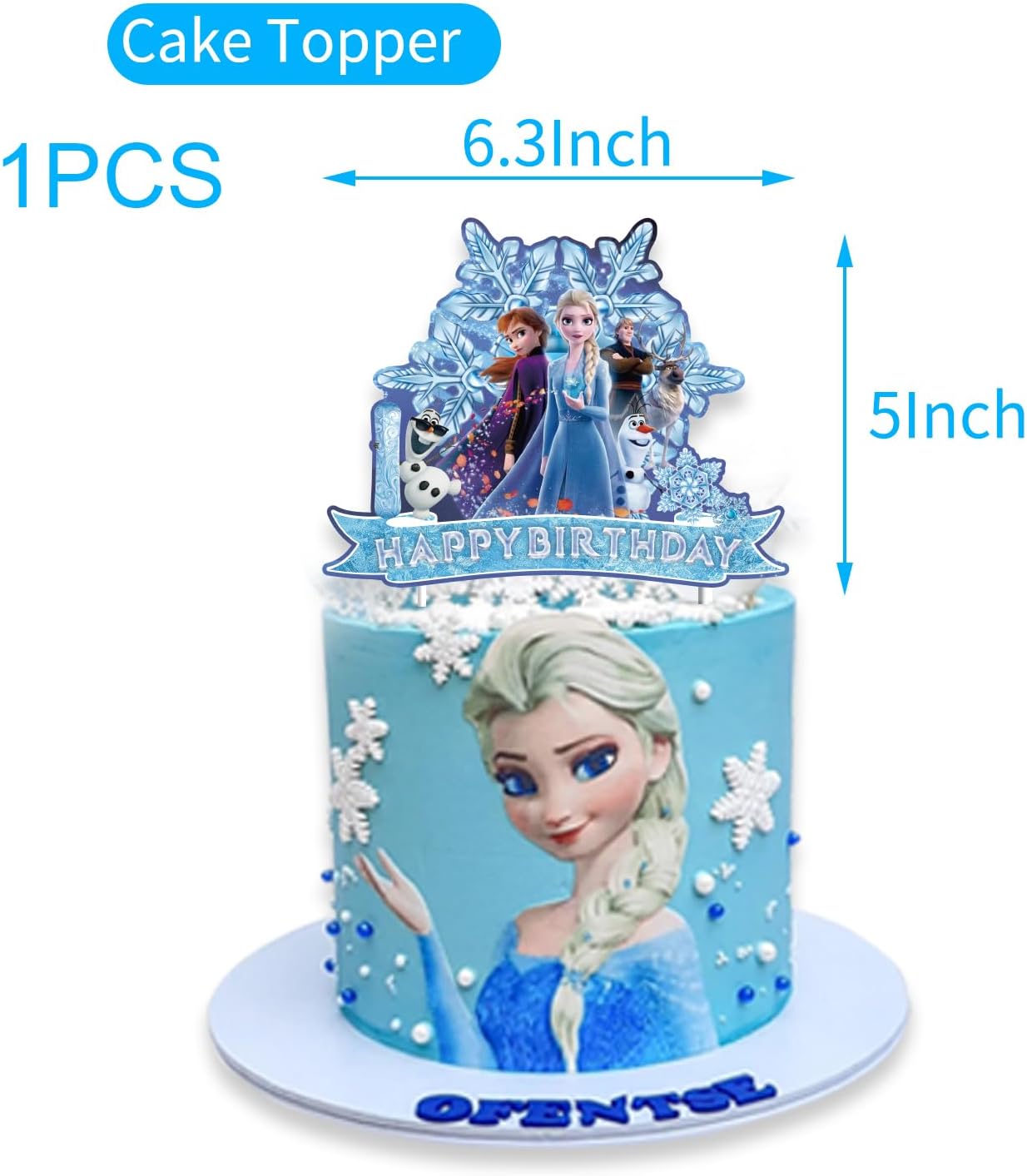 25pcs Ice Cake Toppers for Birthday Party Decorations
