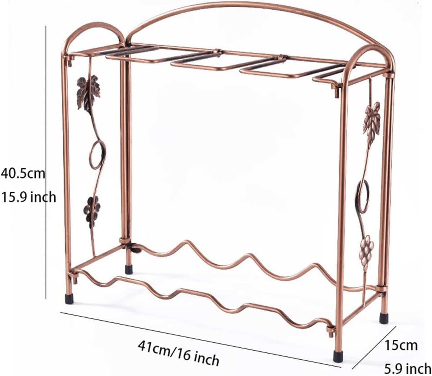 Freestanding Wine Rack with Glasses Holder for Home and Bar