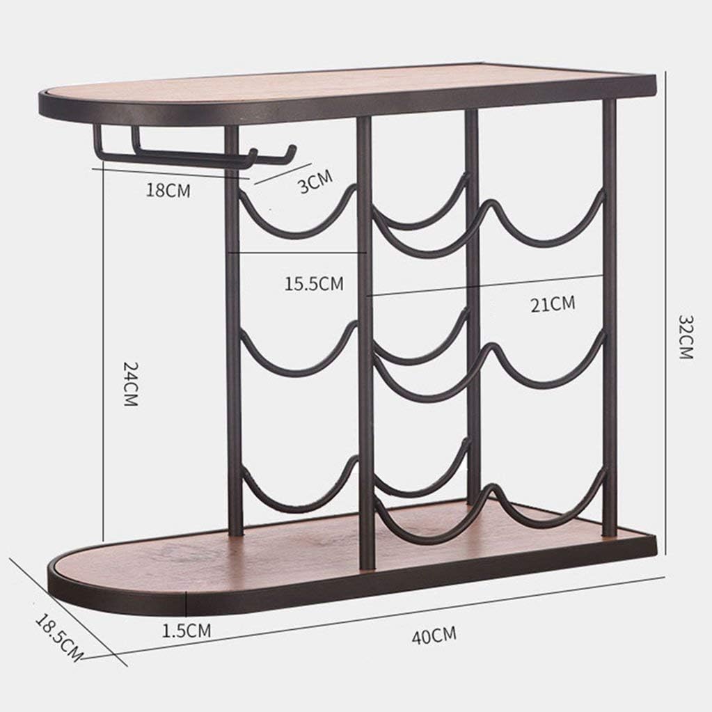 KOHARA Free Standing Wine Rack 6 Bottles 2 Glasses 1