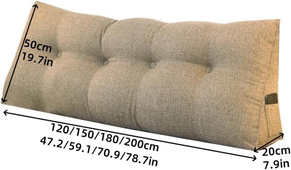 Fashion Headboard Pillow Wedge with Metal Zipper
