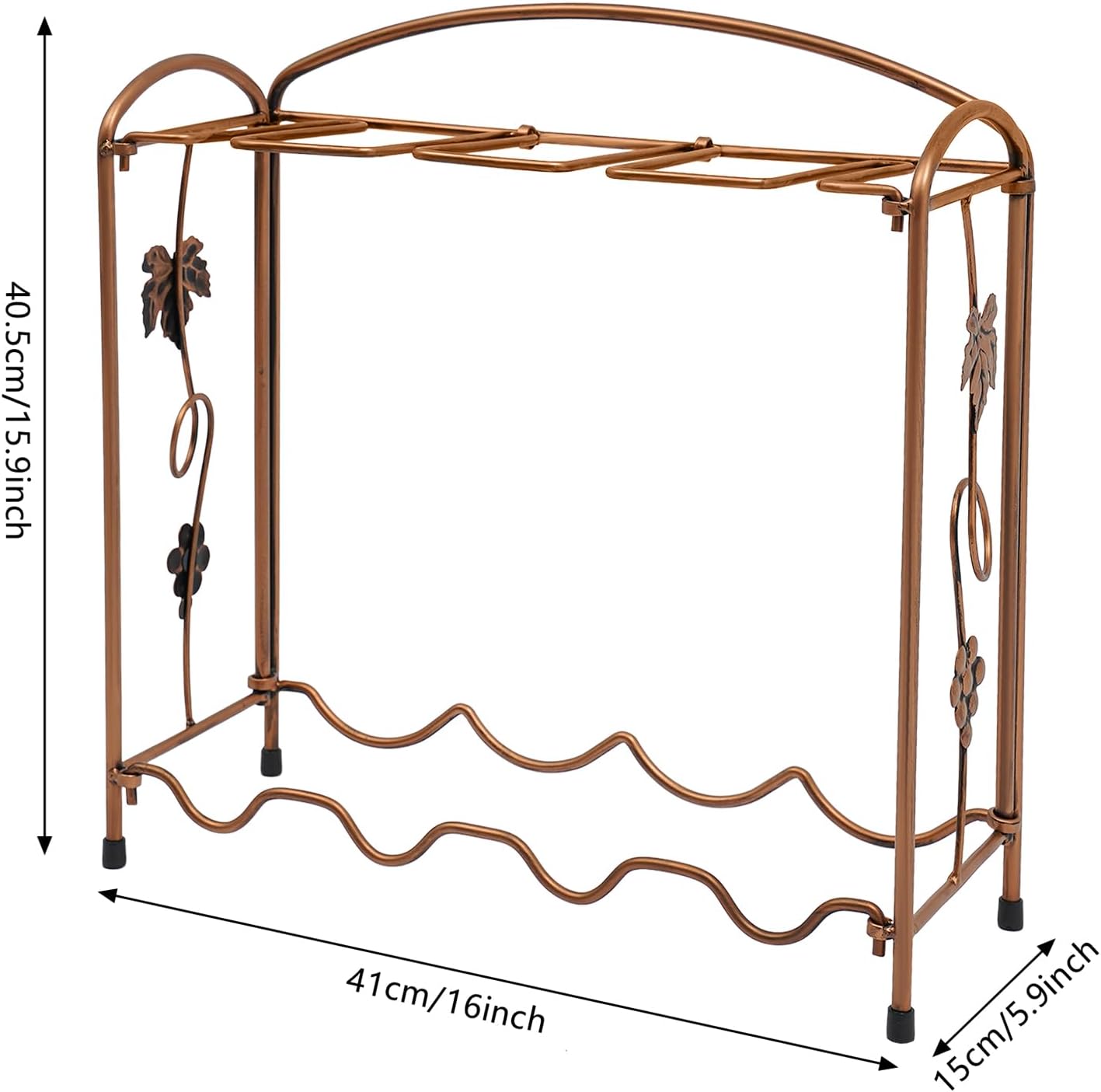 Oiveinya 5-Bottle Freestanding Wine Rack Bronze