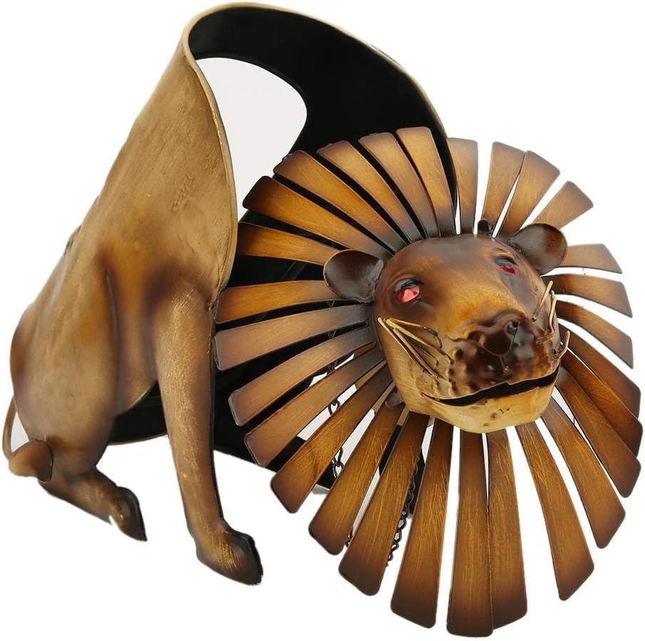Haofy Lion Shaped Wine Rack Gold Home Decor