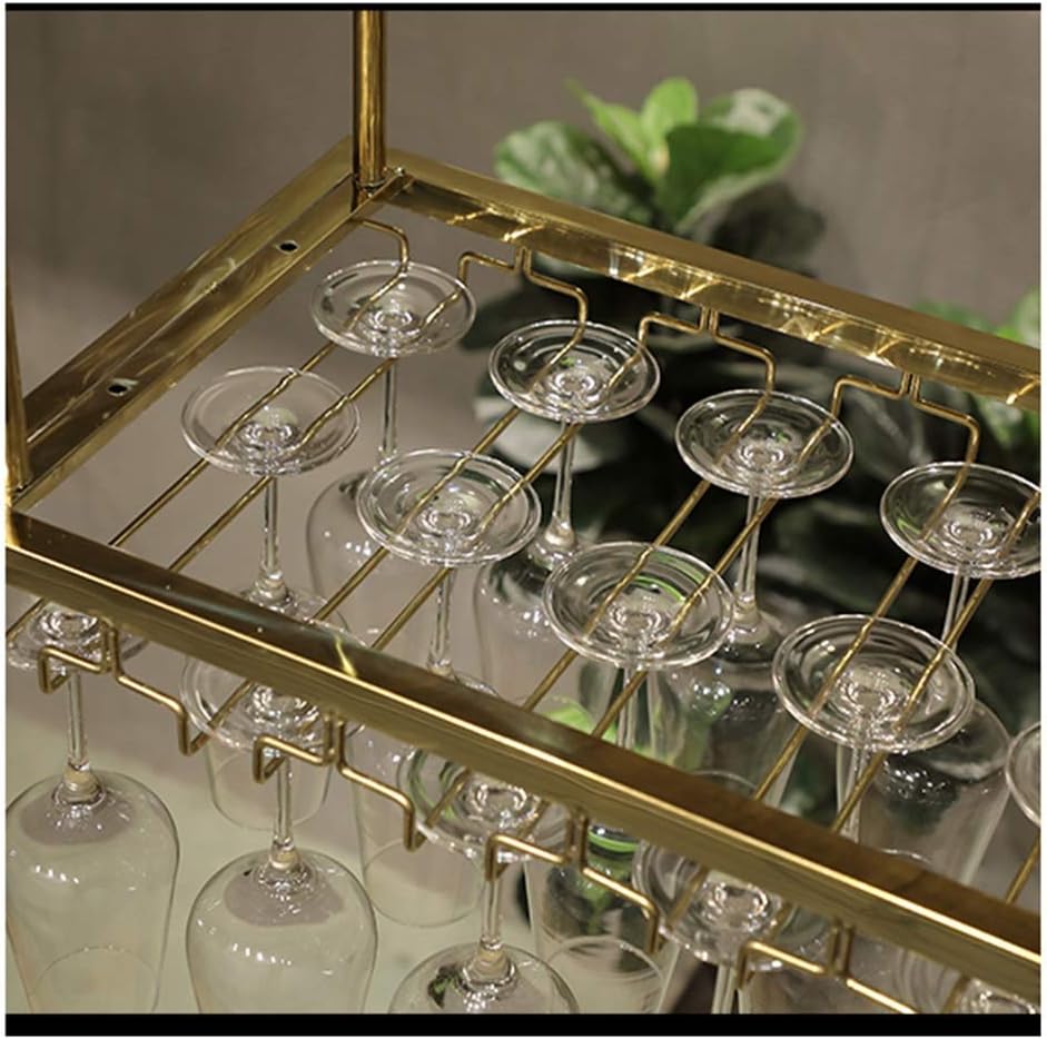 LASEVE Tabletop Wine Rack with Hanging Design