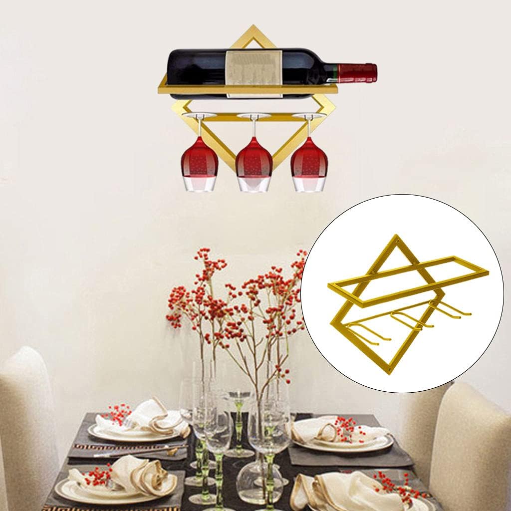 SHQ Wall-Mounted Steel Wine Rack 2 Bottles