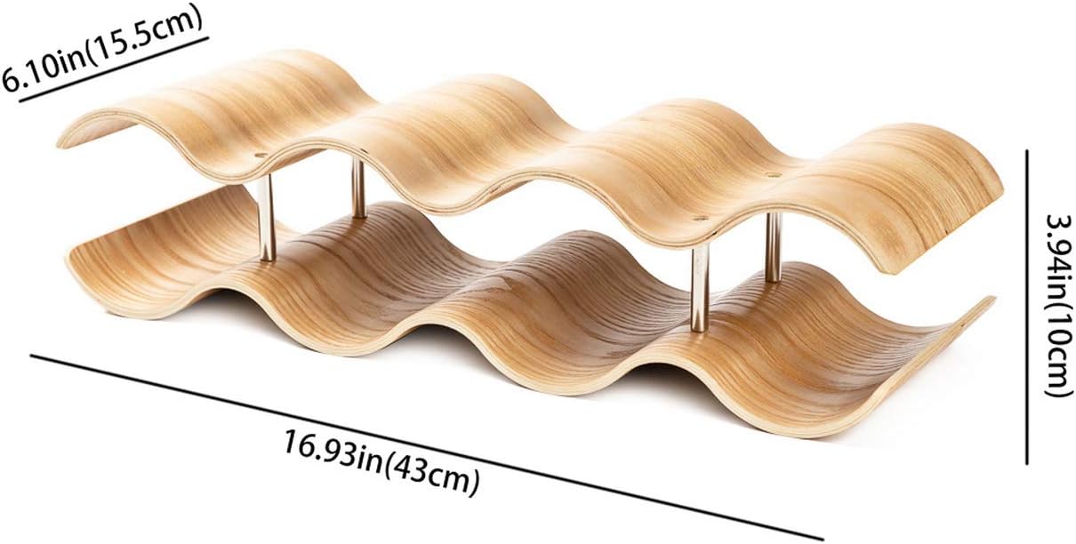 7-Bottle 2-Tier Wave Desktop Wine Rack