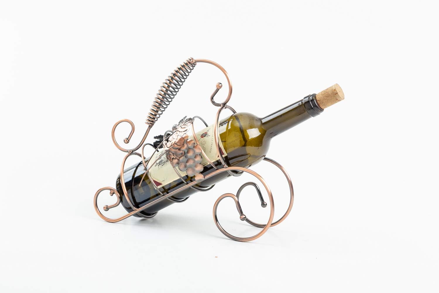 Asian Home Freestanding Wine Rack Copper Metal Design