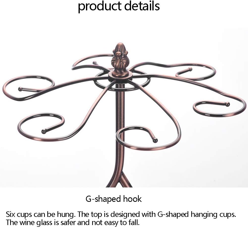 European-Style Retro Sunflower Wine Rack 6 Glass Holder