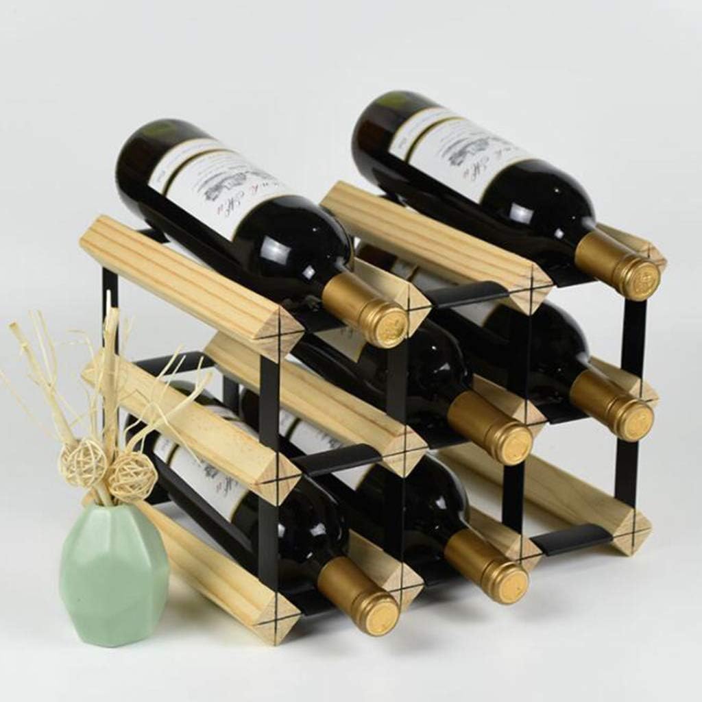 NOBIFT Wooden Wine Rack - 20 Bottle Showcase Display