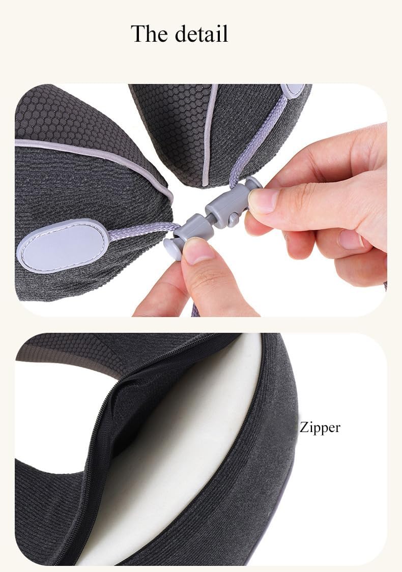 Yuhuru Car Neck Pillow 2Packs Light Grey